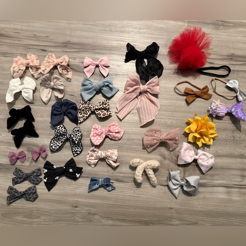 Charming Girl’s Hair Bow Collection - Multicolor